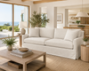 Image of Phoebe Pebble 85 Inch Slipcovered "Quick Ship" Track Arm Sofa