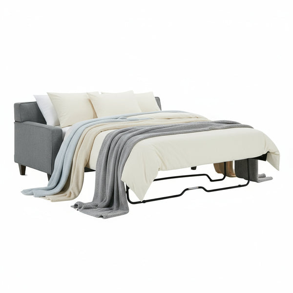 Margo I 80 Inch Mid Century Modern Sleeper Sofa With Single Bench Seat