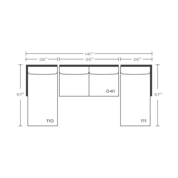 Liza Track Arm Slipcovered Sectional