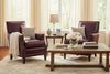 Image of Crane Leather Tight Back Accent Chair