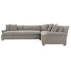 Image of Charlotte Bench Seat Rolled Arm Fabric Sectional