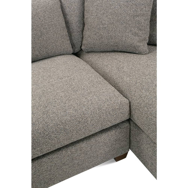 Charlotte Bench Seat Rolled Arm Fabric Sectional