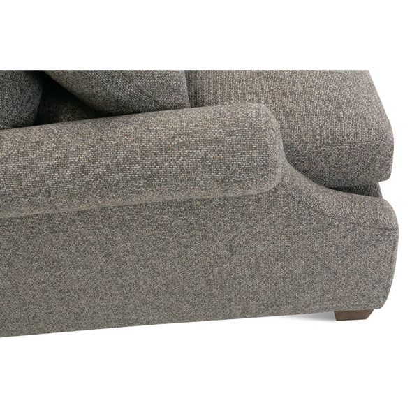 Charlotte Bench Seat Rolled Arm Fabric Sectional