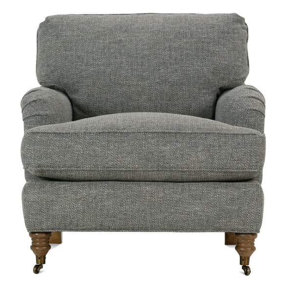 Kristen Fabric Upholstered English Arm Club Chair