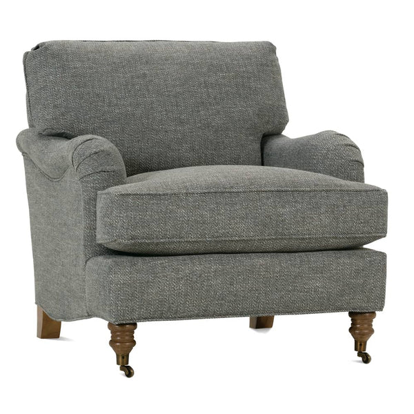 Kristen Fabric Upholstered English Arm Club Chair
