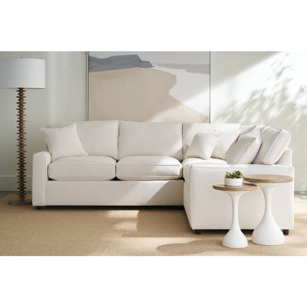Jennifer 2 Piece Contemporary Fabric Track Arm Sectional Sofa (As Configured)