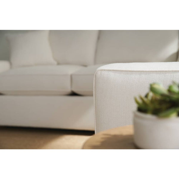Jennifer 2 Piece Contemporary Fabric Track Arm Sectional Sofa (As Configured)