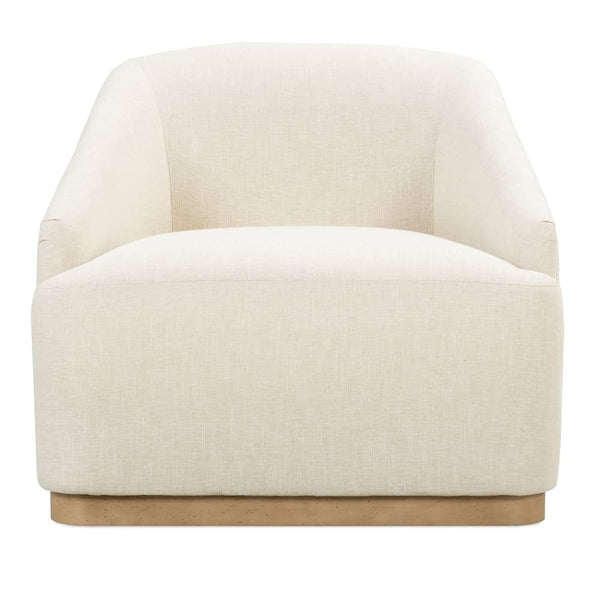 Tabitha SWIVEL Upholstered Accent Barrel Chair With Pleated Arms