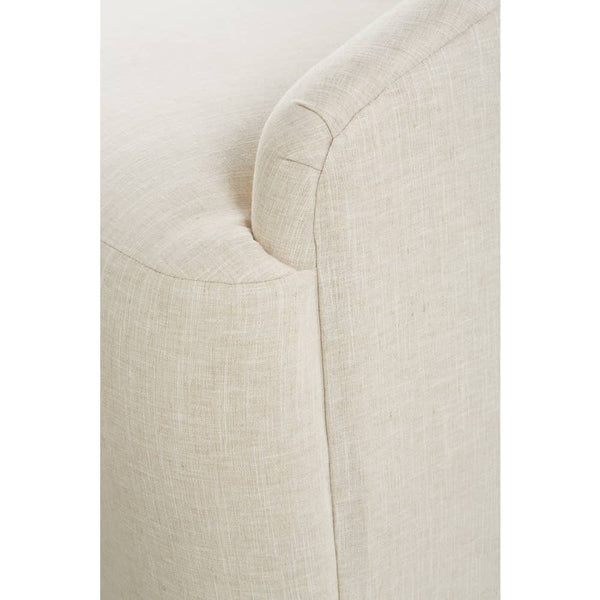 Tabitha SWIVEL Upholstered Accent Barrel Chair With Pleated Arms