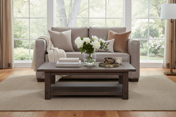 Townsend Two Cushion Track Arm Leather Loveseat