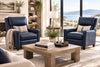 Image of Cora Leather Bustle Back Reclining Chair