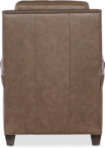 Finnian Leather Bustle Back Recliner Chair