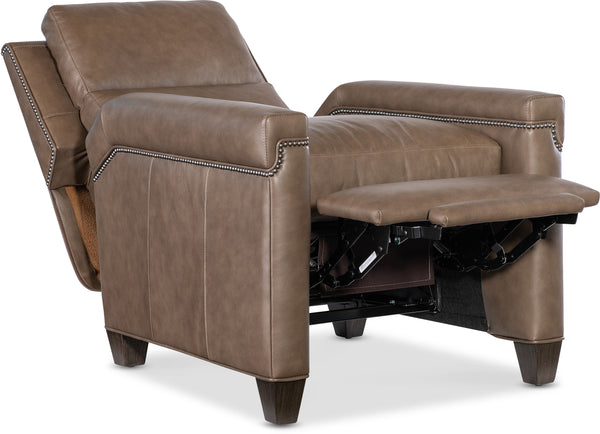 Finnian Leather Bustle Back Recliner Chair
