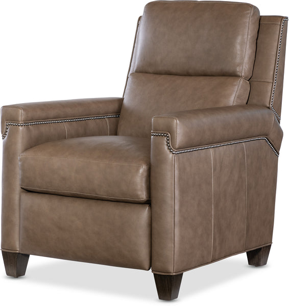 Finnian Leather Bustle Back Recliner Chair