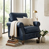 Image of Harris Pillow Back Leather Chair With Nailhead Trim