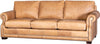 Image of Robinson 98 Inch Pillow Back Leather Sofa With Nailhead Trim
