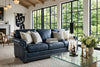 Image of Robinson 98 Inch Pillow Back Leather Sofa With Nailhead Trim
