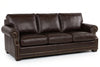 Image of Robinson 98 Inch Pillow Back Leather Sofa With Nailhead Trim