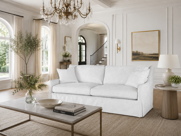 Trinity 87 Inch "Quick Ship" Sloping Track Arm Sofa