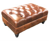 Image of Benedict Leather Footstool Ottoman