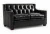 Image of London Leather Tufted Loveseat