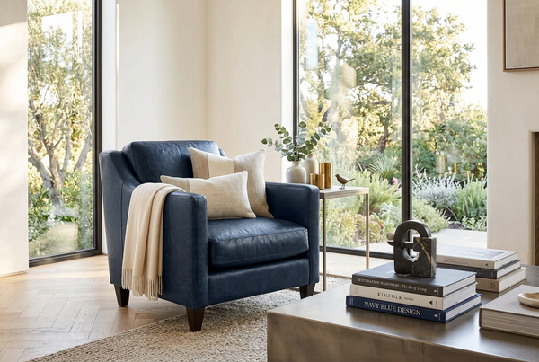 Marlow Slope Track Arm Leather Club Chair
