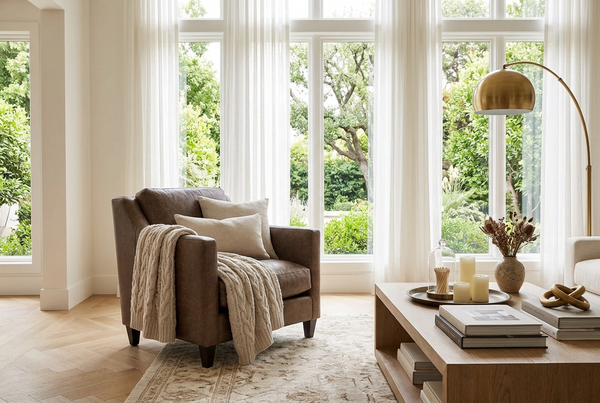 Marlow Slope Track Arm Leather Club Chair