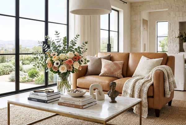 Marlow Leather Slope Track Arm Living Room Furniture Collection