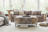 Image of Buckaroo Longhorn Hair On Hide 43" Inch Rectangular Leather Ottoman