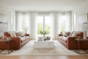 Image of Preston 108 Inch Two Cushion Wide Track Arm Leather Sofa