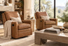 Image of Fabian Leather SWIVEL Pillow Back Reclining Chair