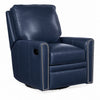 Image of Ellis SWIVEL / GLIDER Leather Pillow Back Recliner Chair - Experience Luxurious Comfort
