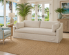 Image of Lara Linen 96 Inch "Quick Ship" Slipcovered Sofa
