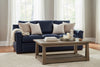 Image of Francisco 86 Inch Three Seat Layered Track Arm Leather Pillow Back Couch With Nails