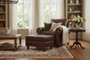 Image of Hampton Leather Pillow Back Club Chair w/ Nailhead Trim