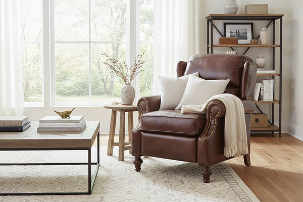 Meredith Small Scale Leather Recliner