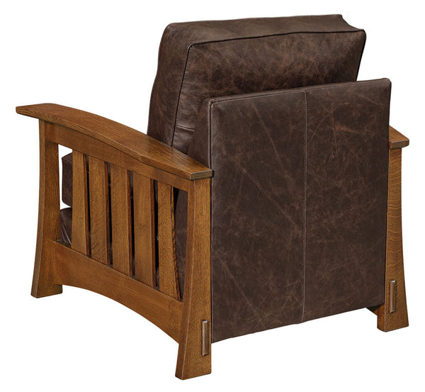 Highland Leather Arts And Crafts Mission Style Arm Chair