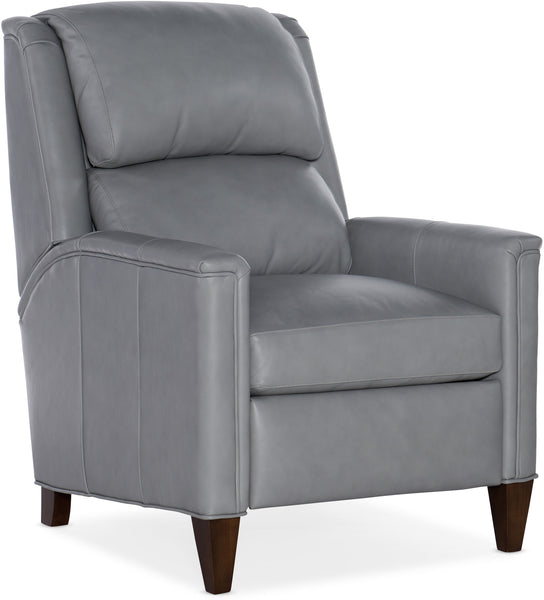 Akins Leather Bustle Pillow Back Recliner