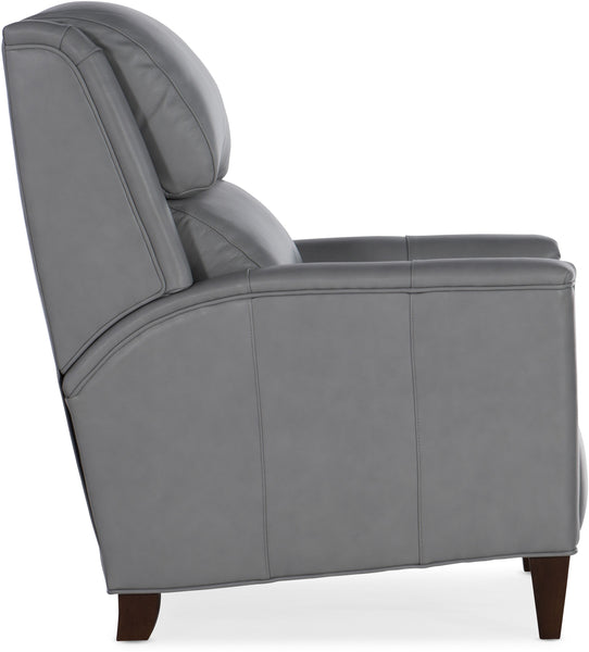 Akins Leather Bustle Pillow Back Recliner