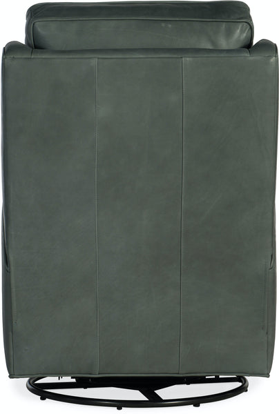 Alaric Leather SWIVEL/GLIDER Pillow Back Reclining Chair