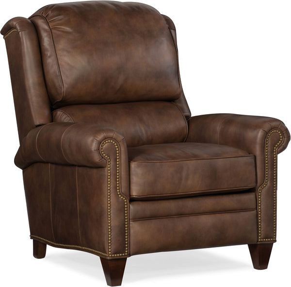 Aldred "HIS" Leather Bustle Pillow Back Recliner Chair