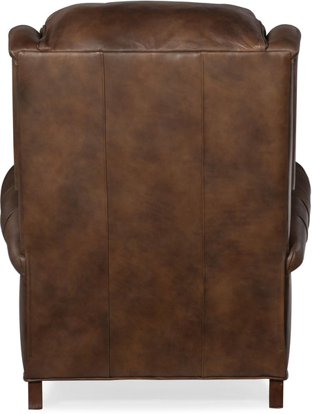 Aldred "BIG MAN" Leather Bustle Pillow Back Recliner Chair