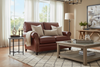 Image of Alexander Traditional Two Cushion Leather Loveseat