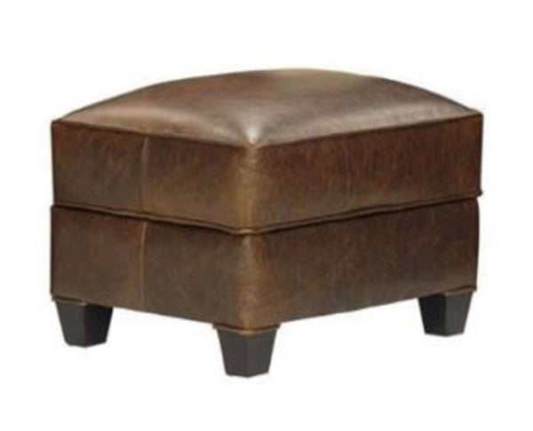 Alexander Traditional Leather Ottoman
