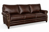 Image of Alexander 87 Inch Traditional Leather Queen Sleeper Sofa