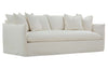 Image of Amelia I 93 Inch Single Bench Seat Envelope Welt Slipcovered Sofa