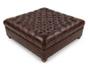 Image of Anderson 48 Inch Square Large Button Tufted Chesterfield Leather Ottoman