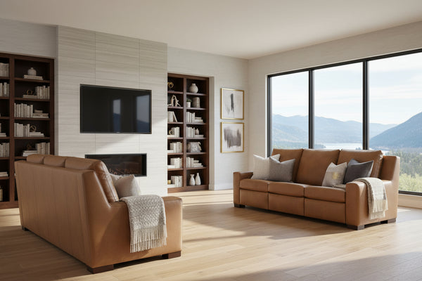 Asher 85 Inch Power Wall Hugger Leather Sofa