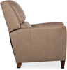 Image of Atticus Wing Arm Leather Pillow Back Recliner Chair