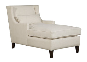 Matilda Cream "Quick Ship" Wing Back Fabric Chaise Lounge